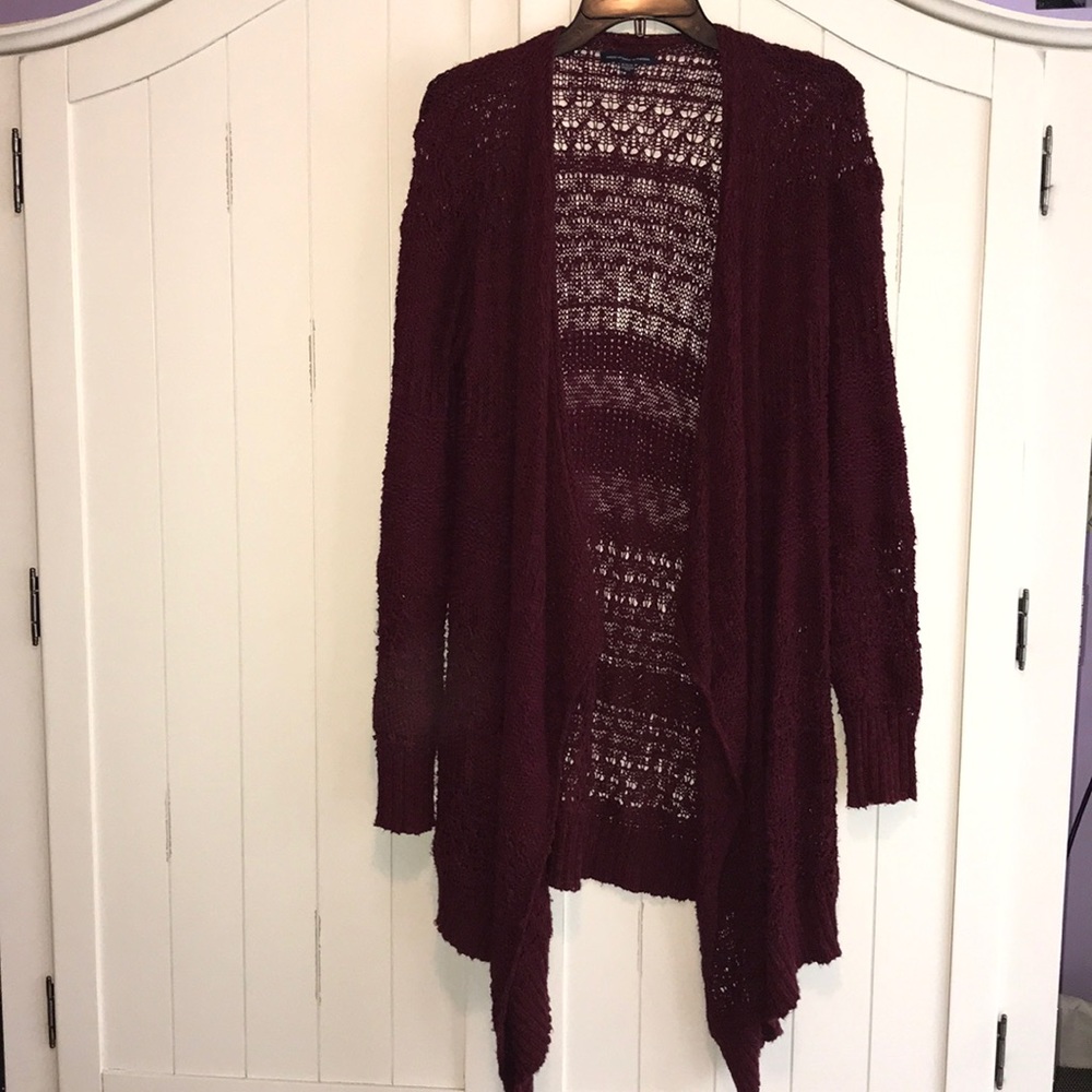 Burgundy cardigan
